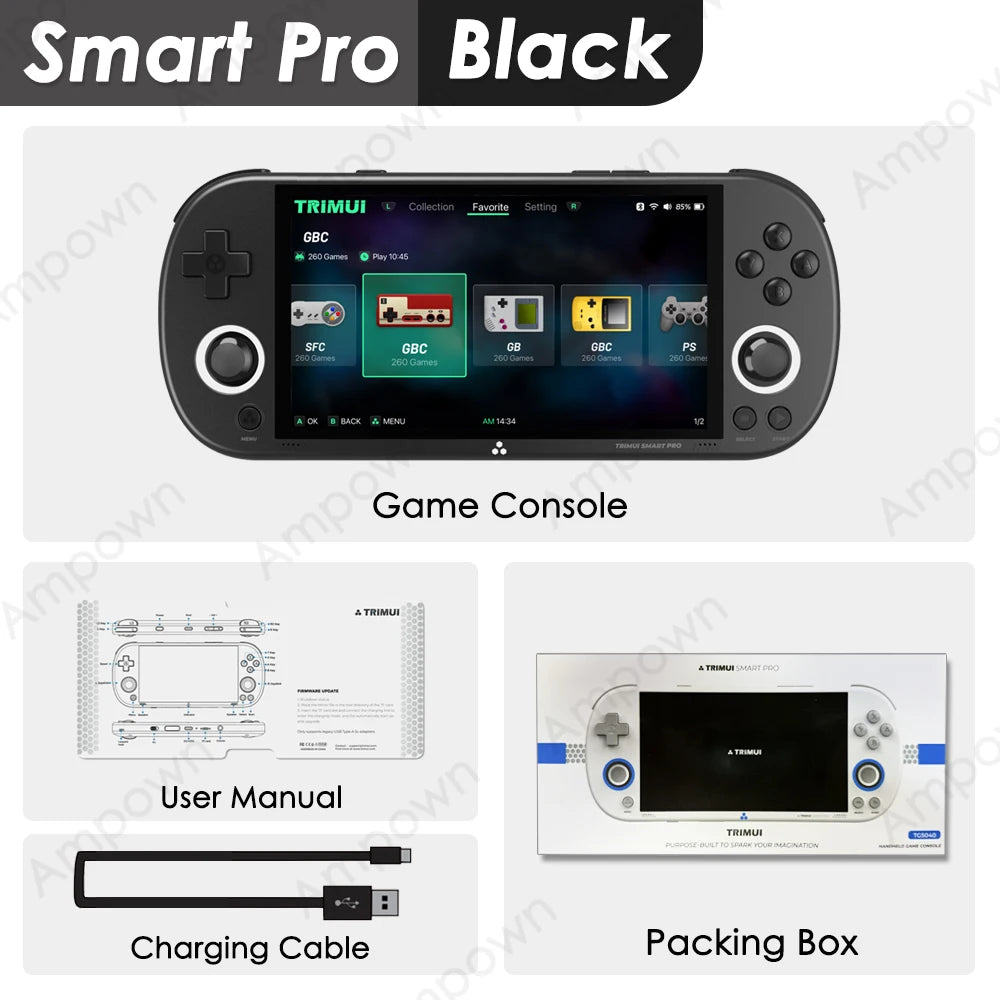 Trimui Smart Pro | 4.96" IPS Handheld Console – RGB Lighting | Linux System | Joystick Control
