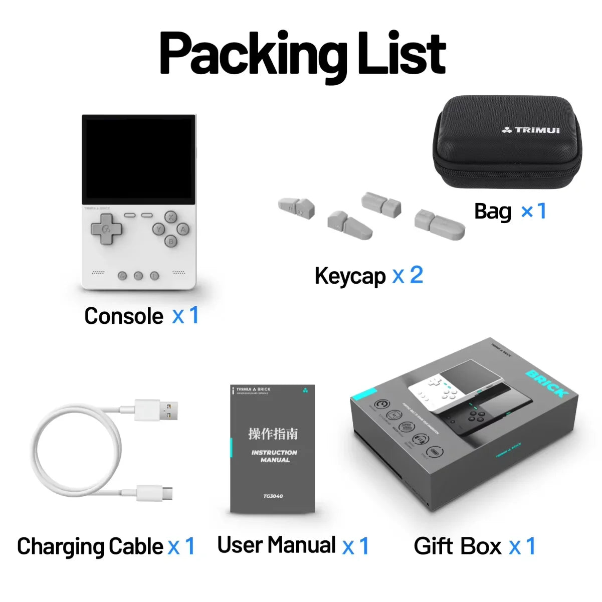 TRIMUI BRICK | 3.2" Retro Handheld Console – Open Source Linux | Pocket-Sized | USB-C