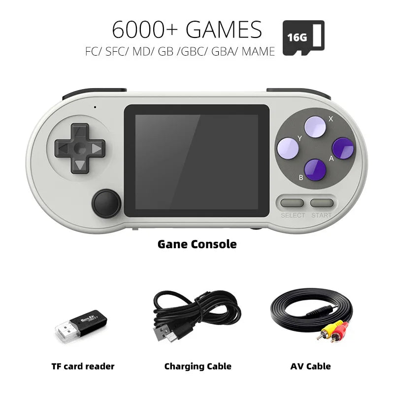 SF2000 Retro Handheld Game Console – 6000 Games | 3" IPS Screen