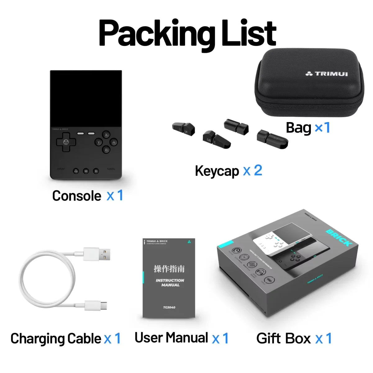 TRIMUI BRICK | 3.2" Retro Handheld Console – Open Source Linux | Pocket-Sized | USB-C