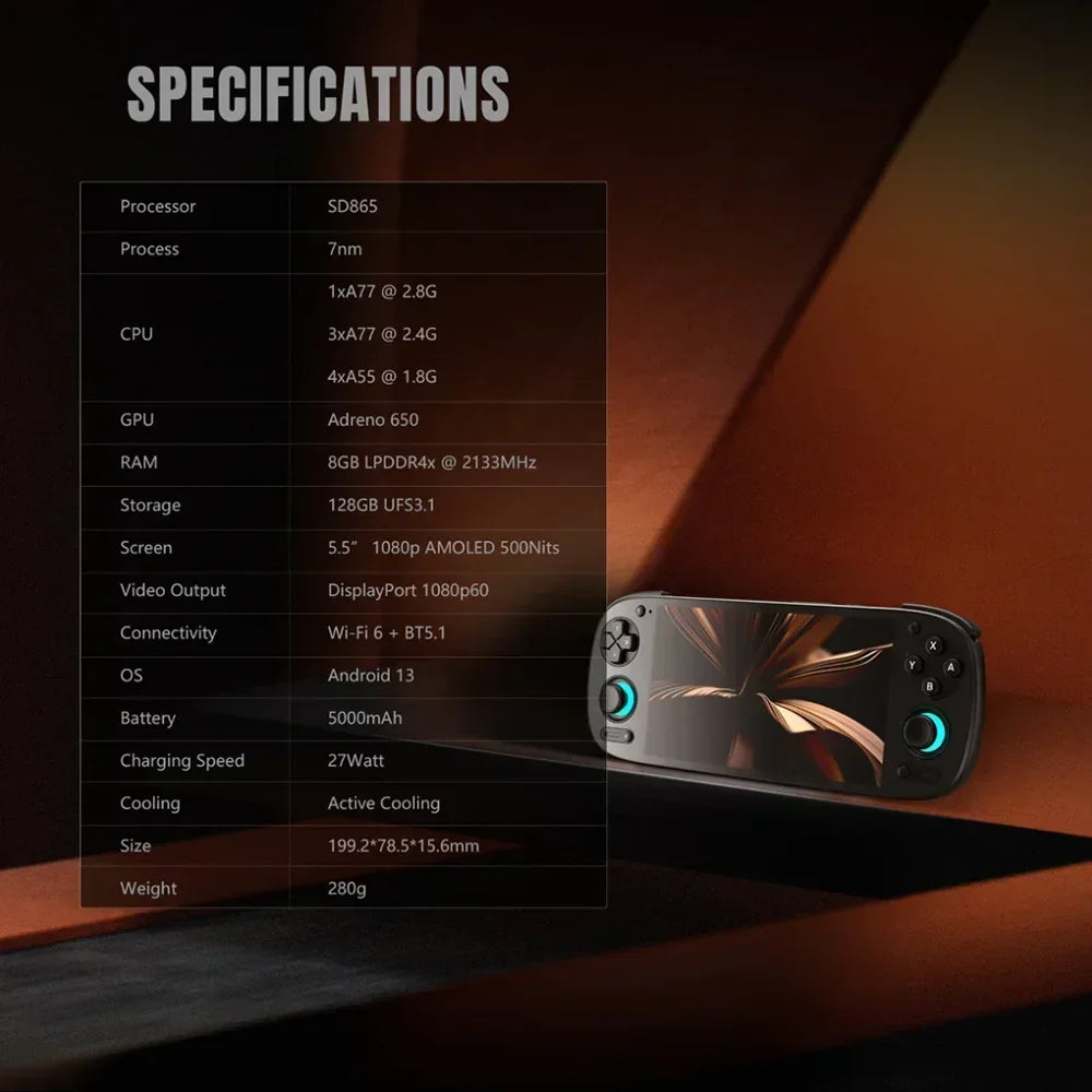 Retroid Pocket 5 | 5.5" OLED Android 13 Handheld – Snapdragon 865, 512GB Storage | Retro Gaming Console for PSP, PS2 & More