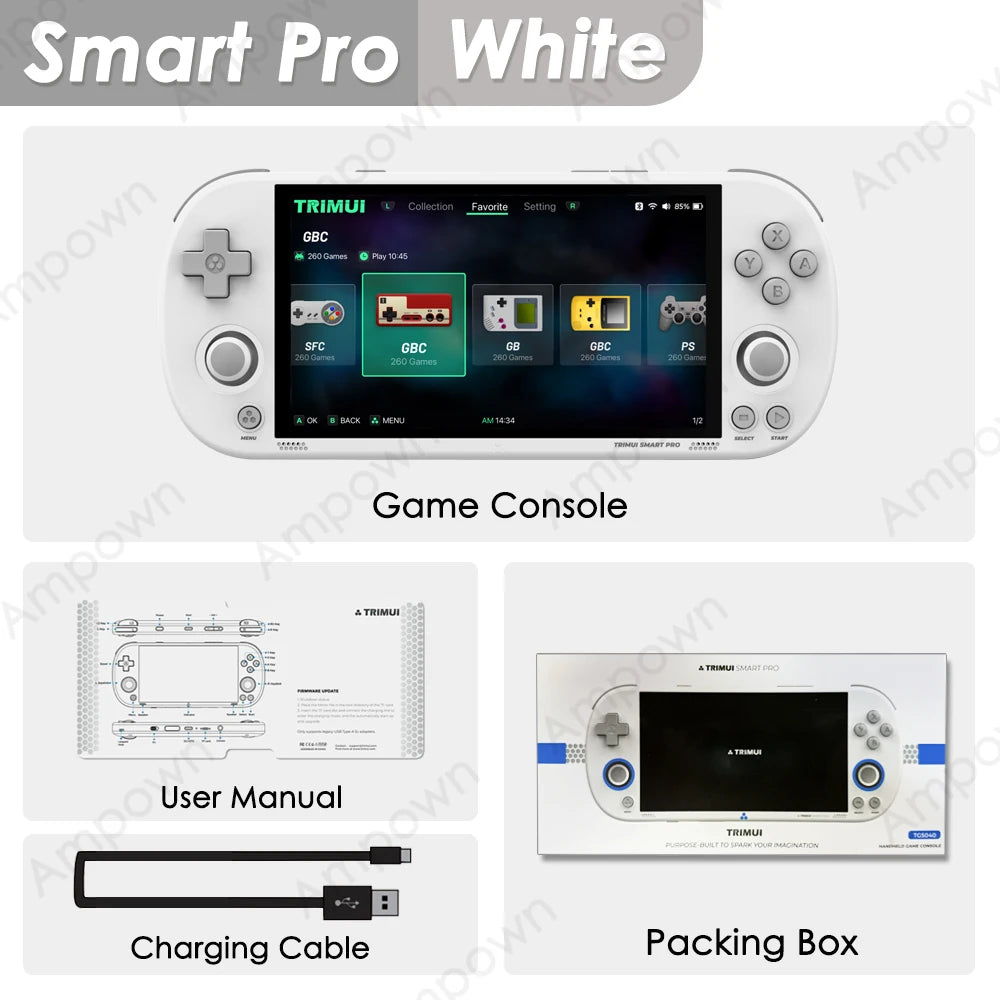 Trimui Smart Pro | 4.96" IPS Handheld Console – RGB Lighting | Linux System | Joystick Control