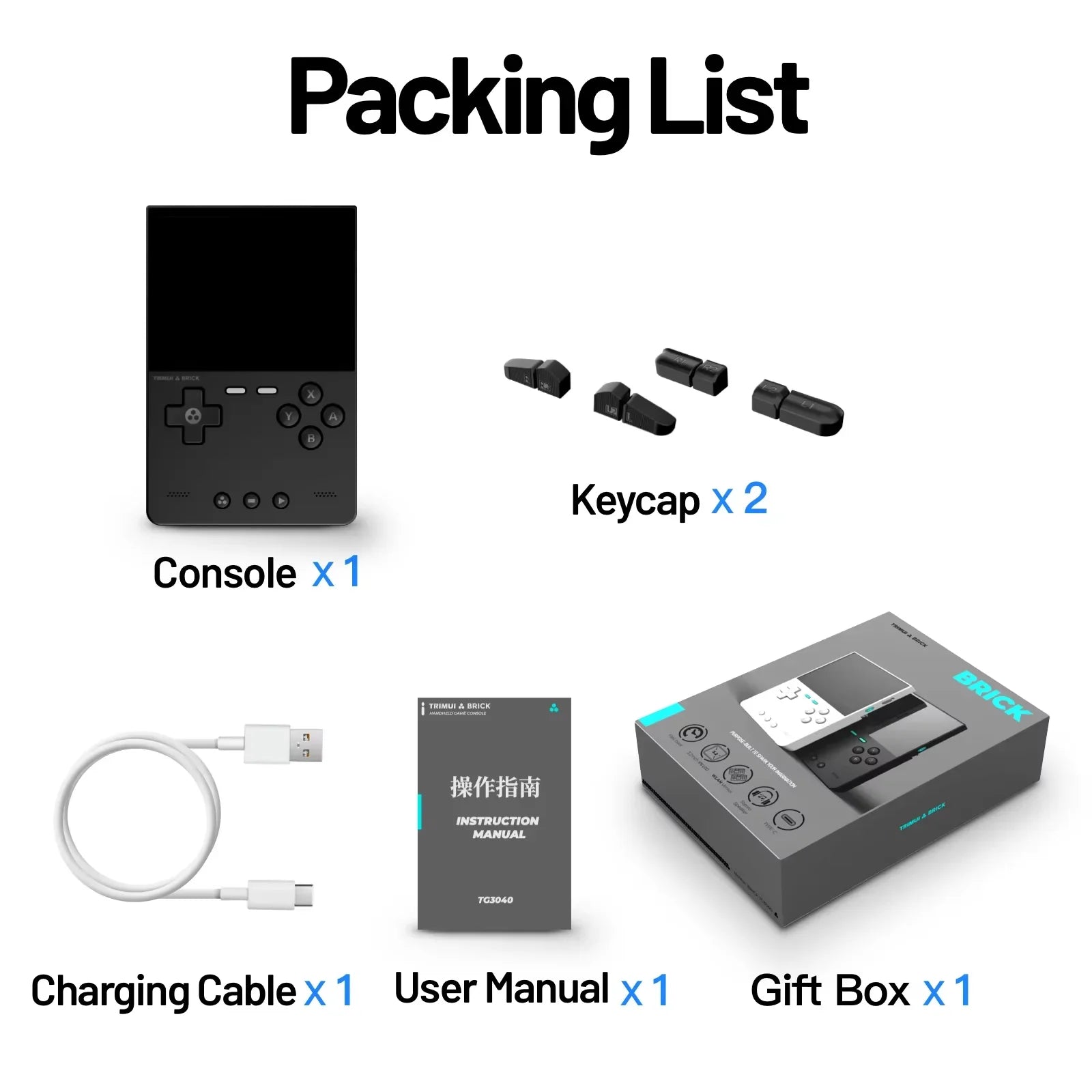 TRIMUI BRICK | 3.2" Retro Handheld Console – Open Source Linux | Pocket-Sized | USB-C