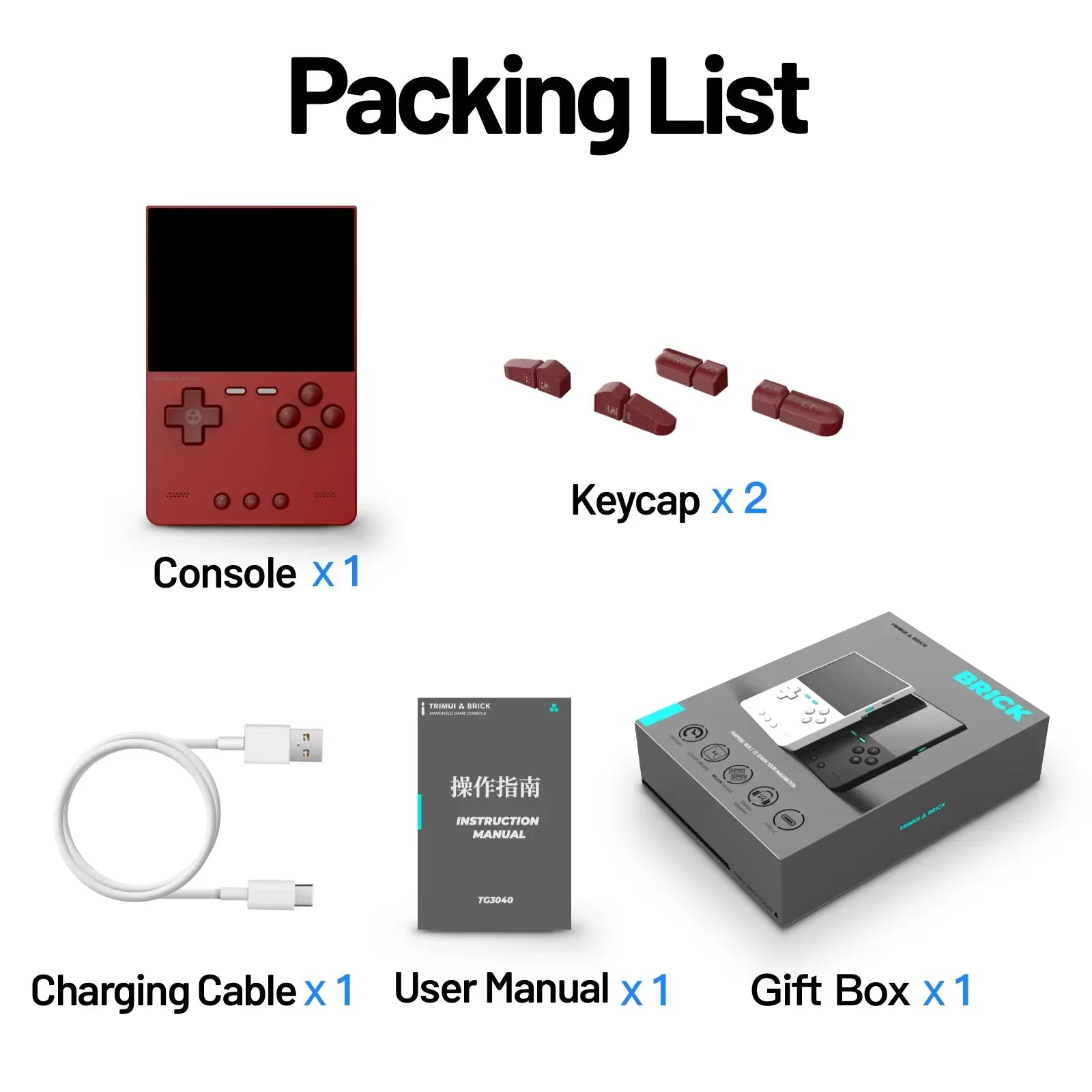 TRIMUI BRICK | 3.2" Retro Handheld Console – Open Source Linux | Pocket-Sized | USB-C