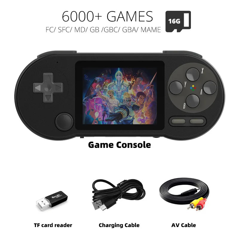 SF2000 Retro Handheld Game Console – 6000 Games | 3" IPS Screen