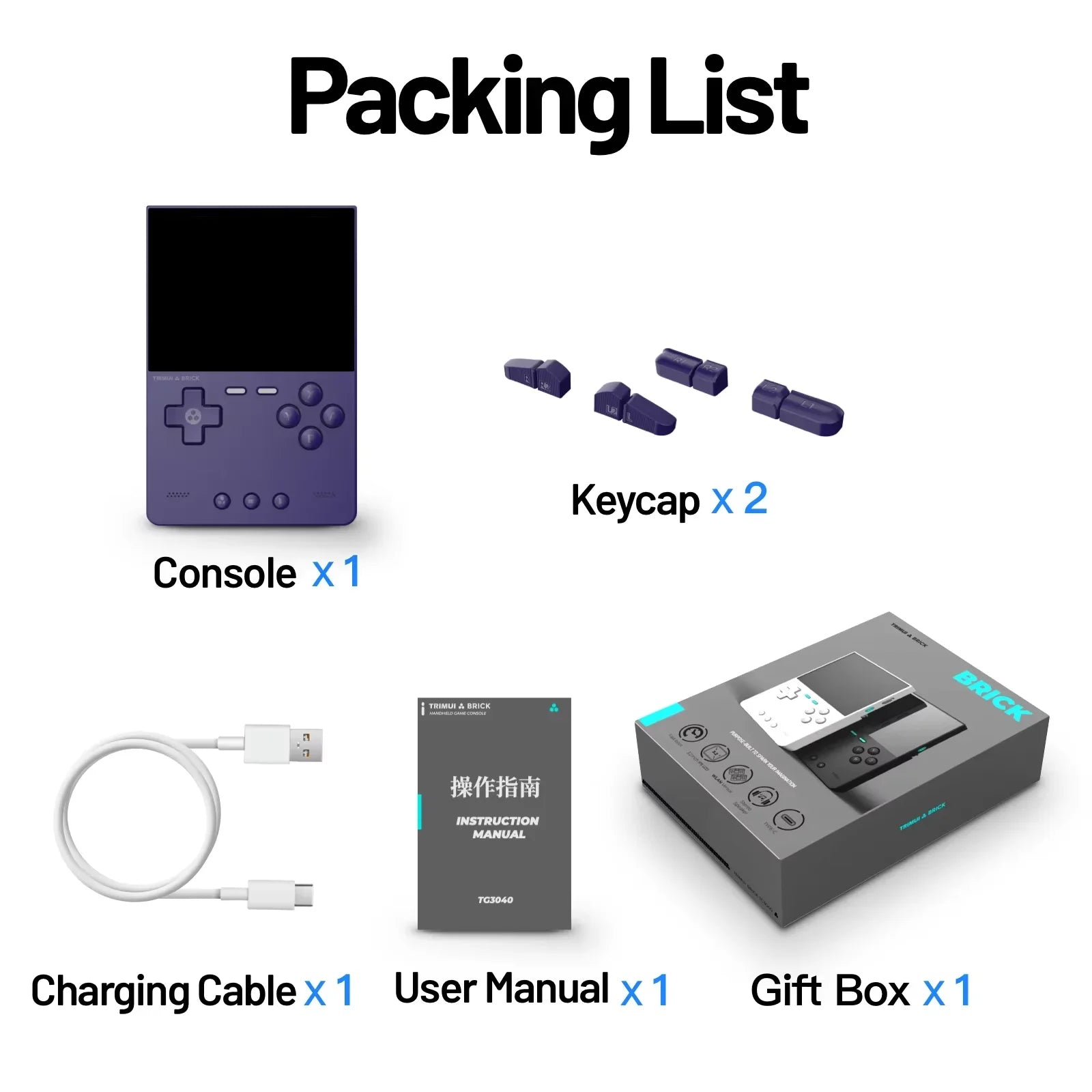 TRIMUI BRICK | 3.2" Retro Handheld Console – Open Source Linux | Pocket-Sized | USB-C