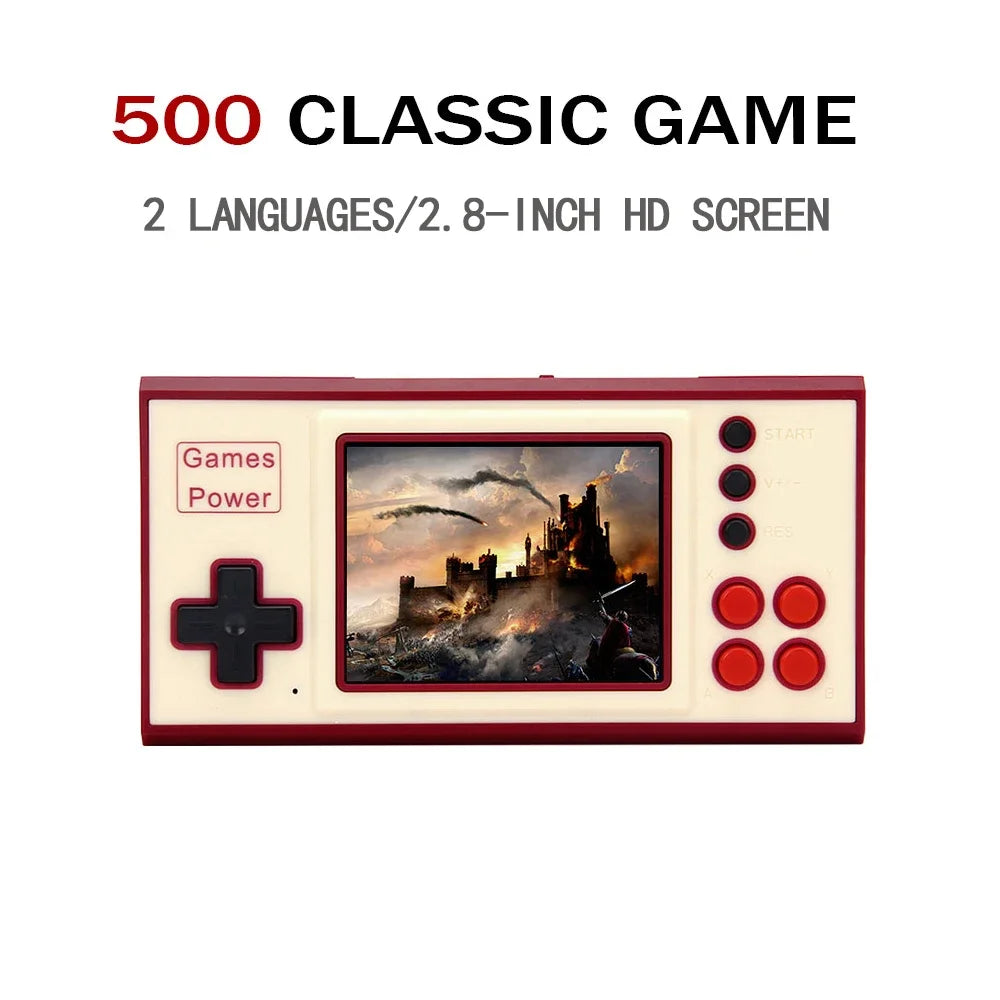 K30 Handheld Retro Game Console – 500 Built-In Games | 2.8" Screen | TV Output